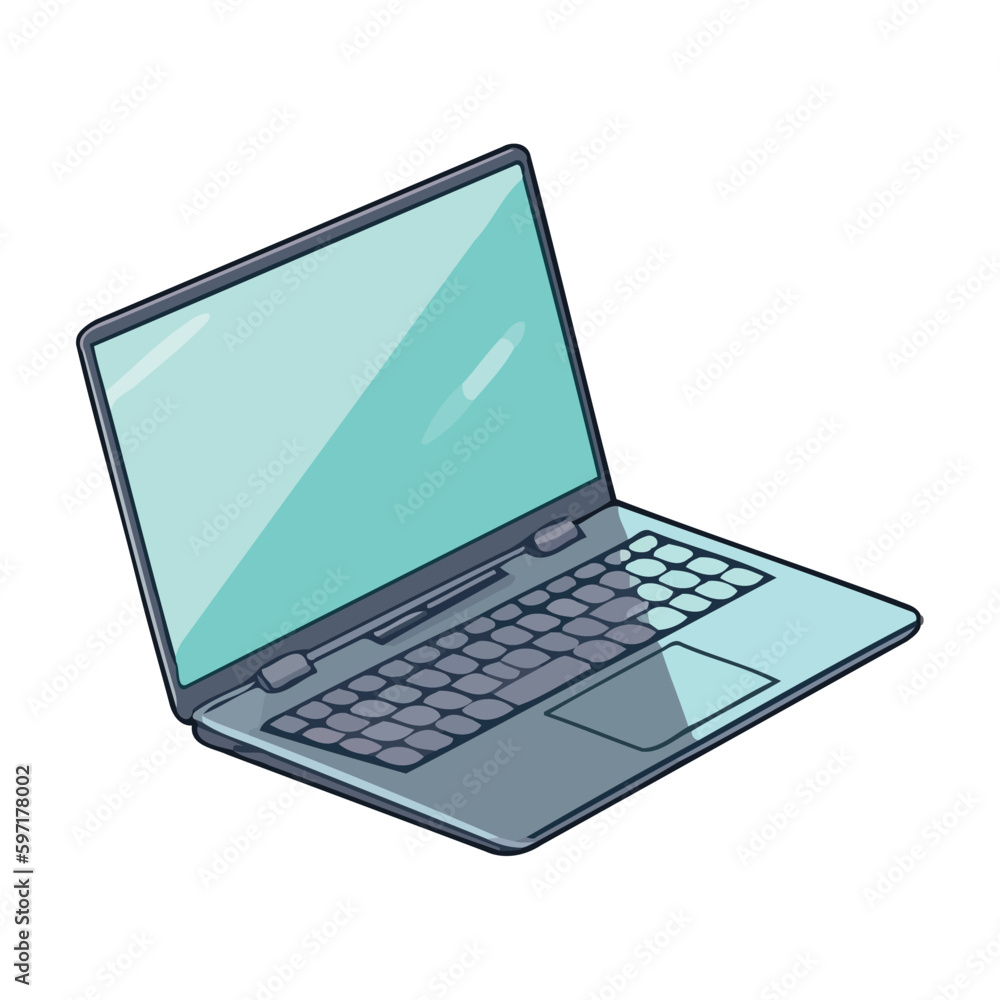 Modern laptop symbolizes technology Modern laptop symbolizes technology
