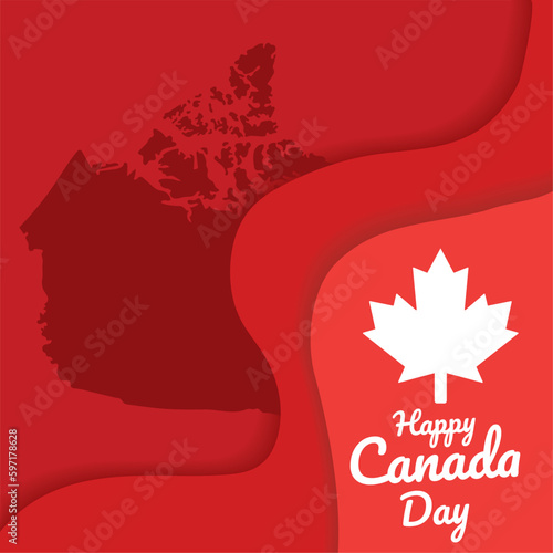 Colored canada day template poster Vector