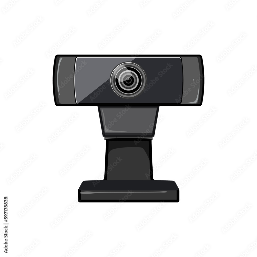 computer web camera cartoon vector illustration computer web camera cartoon vector illustration