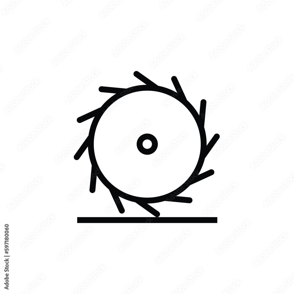 Trimming wheel sign icon. Graphical symbol modern, simple, vector, icon for website design, mobile app, ui. Vector Illustration Trimming wheel sign icon. Graphical symbol modern, simple, vector, icon for website design, mobile app, ui. Vector Illustration