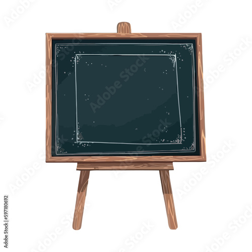 Education material on blackboard, teaching in classroom