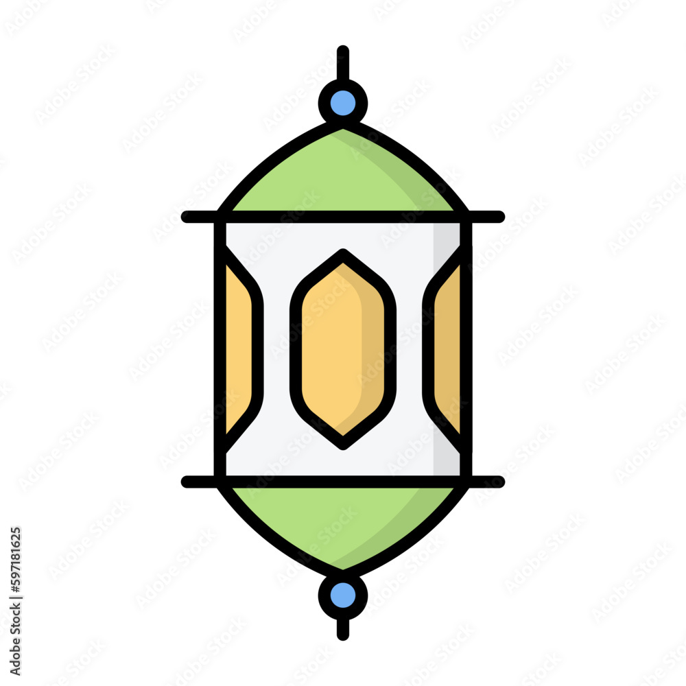 Lantern Line Color Icon Lantern Line Color Icon