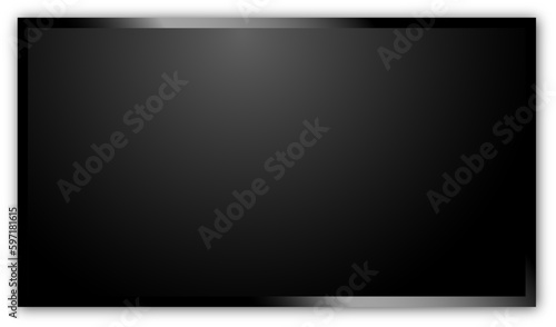 Modern TV set on a transparent background. Vector realistic tv template. Modern TV monitor. Vector EPS 10 and PNG image
