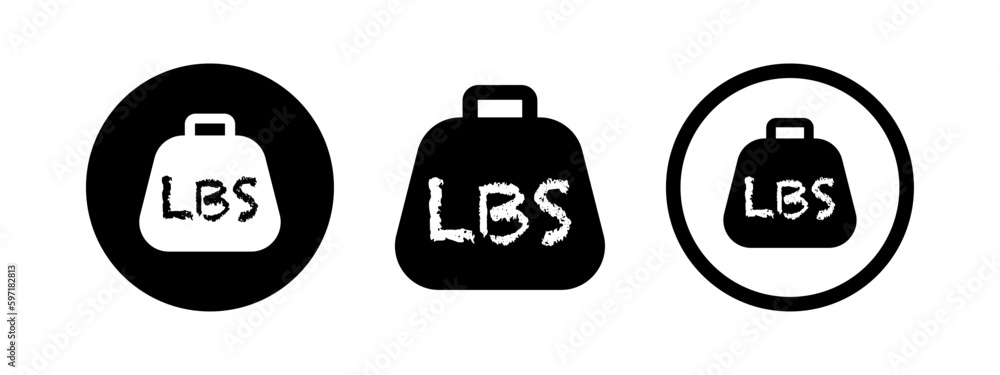 Simple LBS weight web symbol. Dumbbell vector icon. LBS bell logo. Simple LBS weight web symbol. Dumbbell vector icon. LBS bell logo.