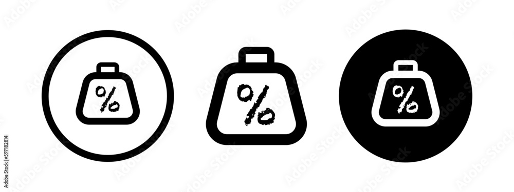 Simple percent weight web symbol. Dumbbell vector icon. % bell logo. Simple percent weight web symbol. Dumbbell vector icon. % bell logo.