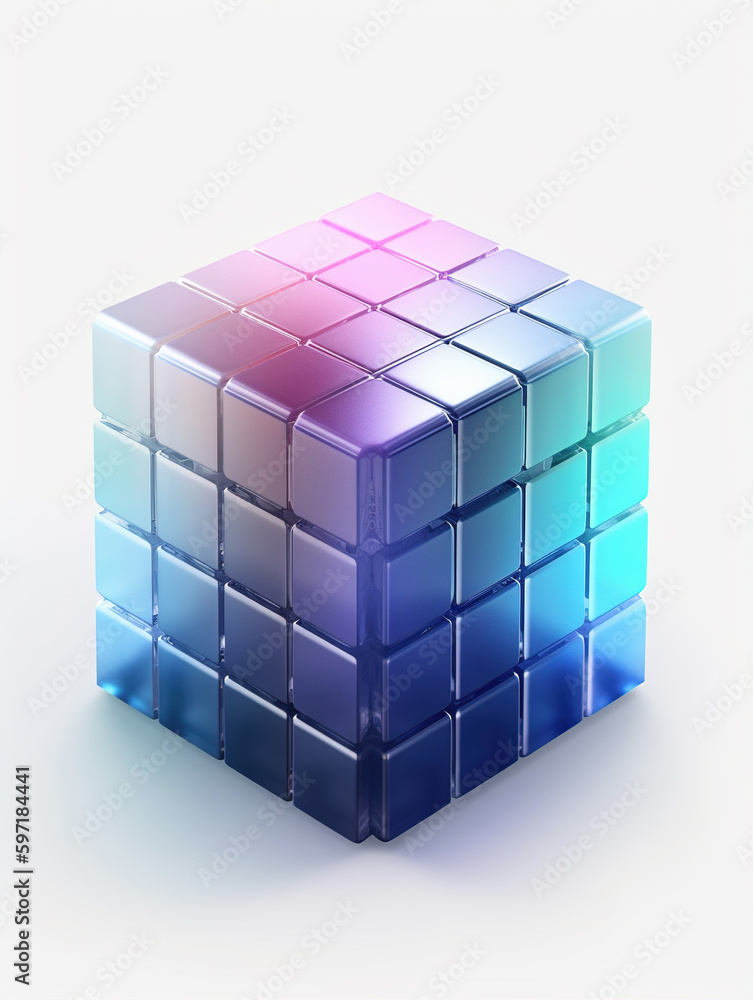 Colorful frosted glass cubes,created with Generative AI tecnology. Colorful frosted glass cubes,created with Generative AI tecnology.