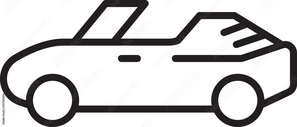 cabriolet car icon
