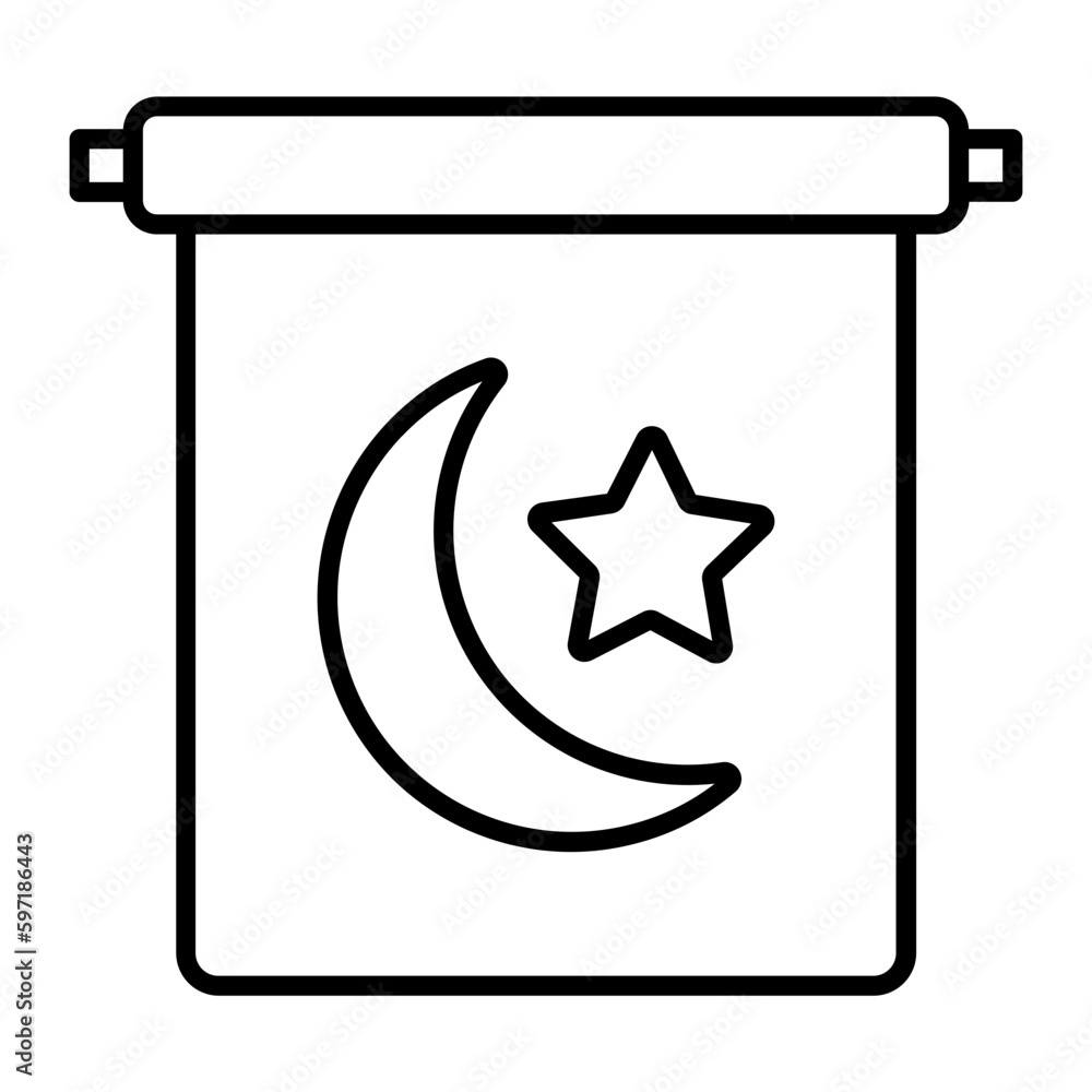 Islamic Symbol Thin Line Icon