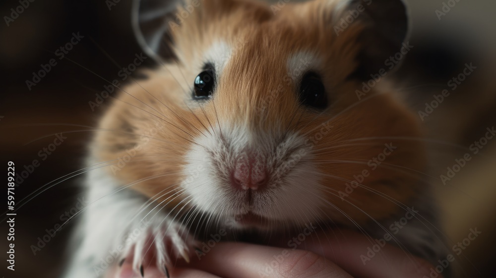 Friendly and affectionate hamster. AI generated Friendly and affectionate hamster. AI generated