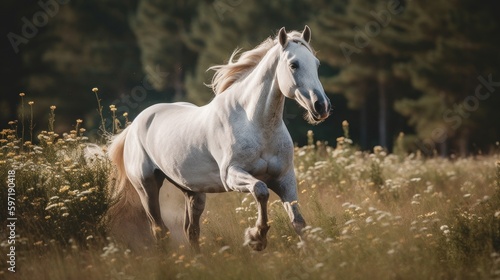 Majestic and noble horse. AI generated