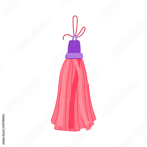 cord tassel rope cartoon vector illustration