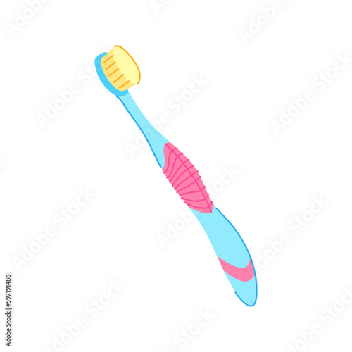 bamboo toothbrush dental cartoon vector illustration