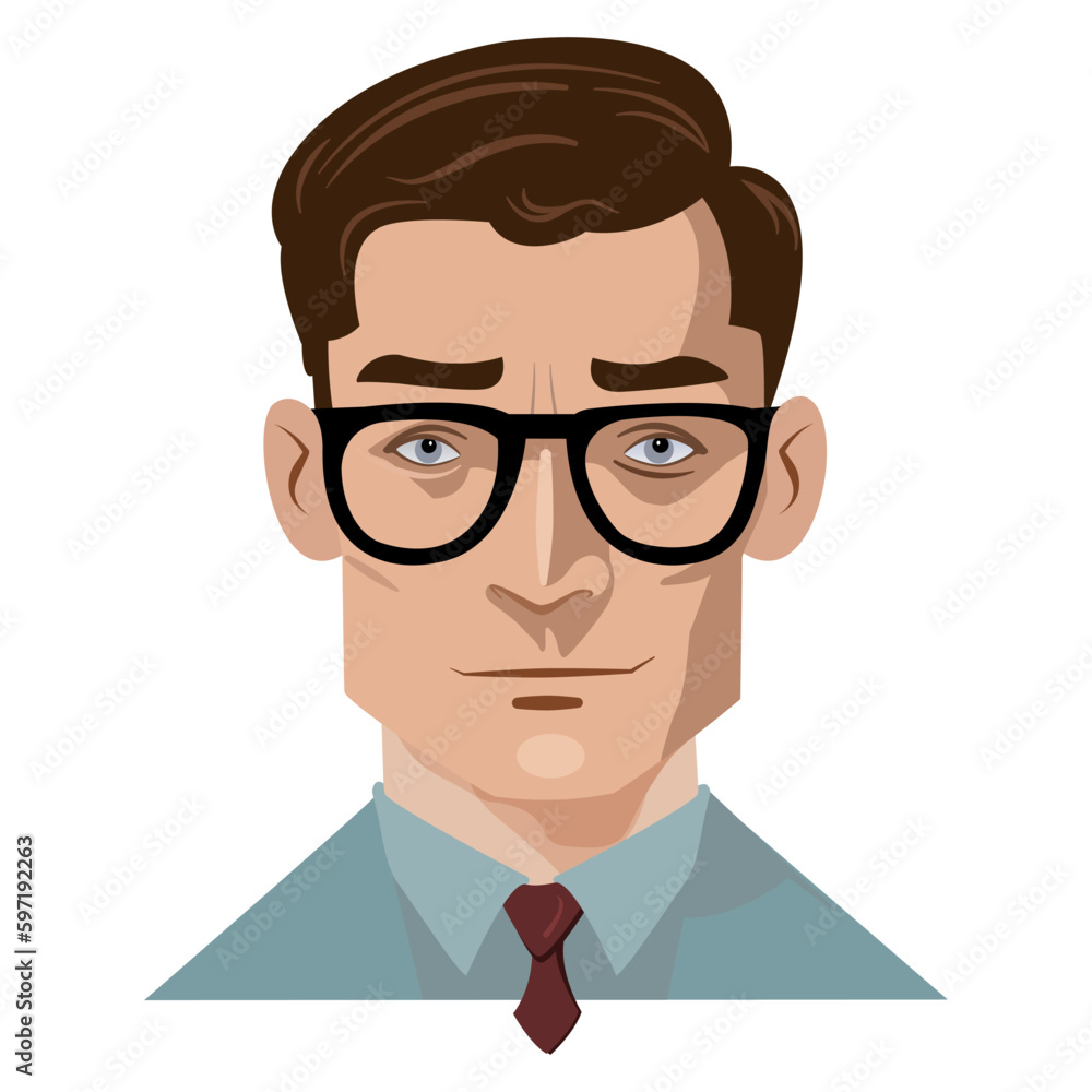 Vintage businessman with glasses