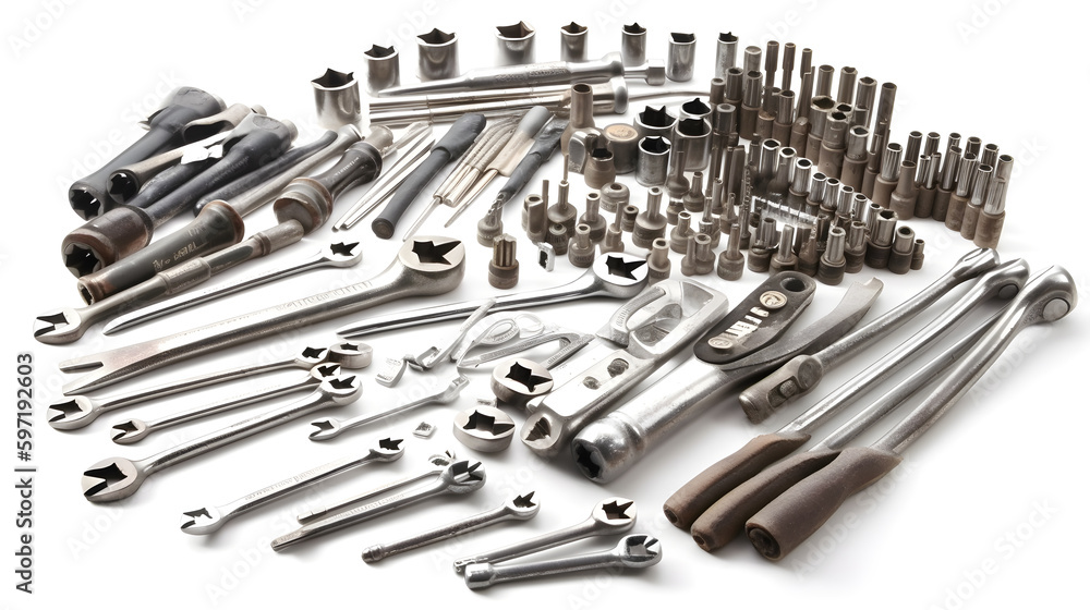 Fototapeta premium set of Automotive Service Tools ,generative ai