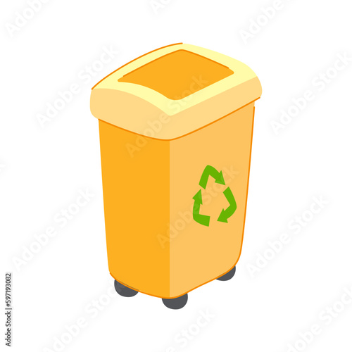 waste trash bin cartoon vector illustration