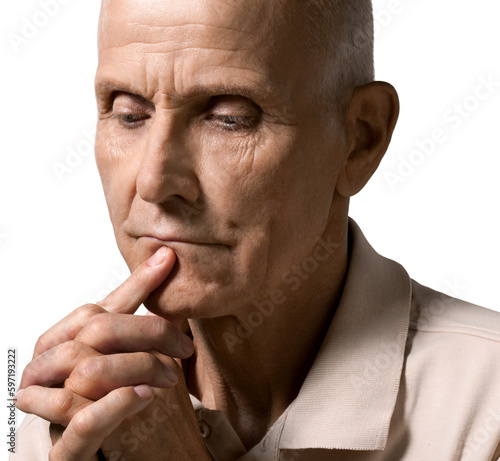 Portrait of a Senior Man Thinking