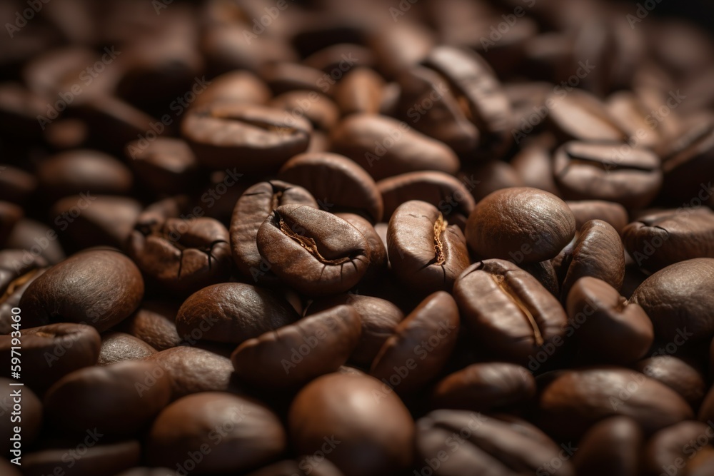 Roasted coffee beans background,Generativ AI Roasted coffee beans background,Generativ AI