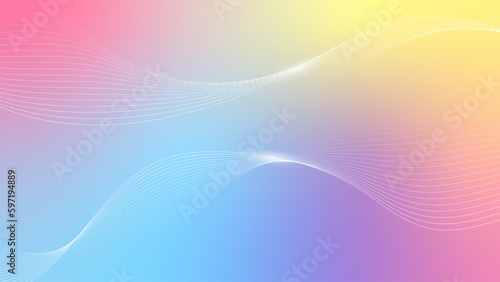 Colorful gradient background with dynamic shapes vector