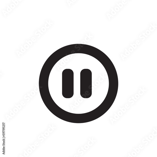 Icono multimedia de botón de pausa. Plantilla de interfaz de reproductor - Vector Free Download Icono multimedia de botón de pausa. Plantilla de interfaz de reproductor - Vector - GFXLoad