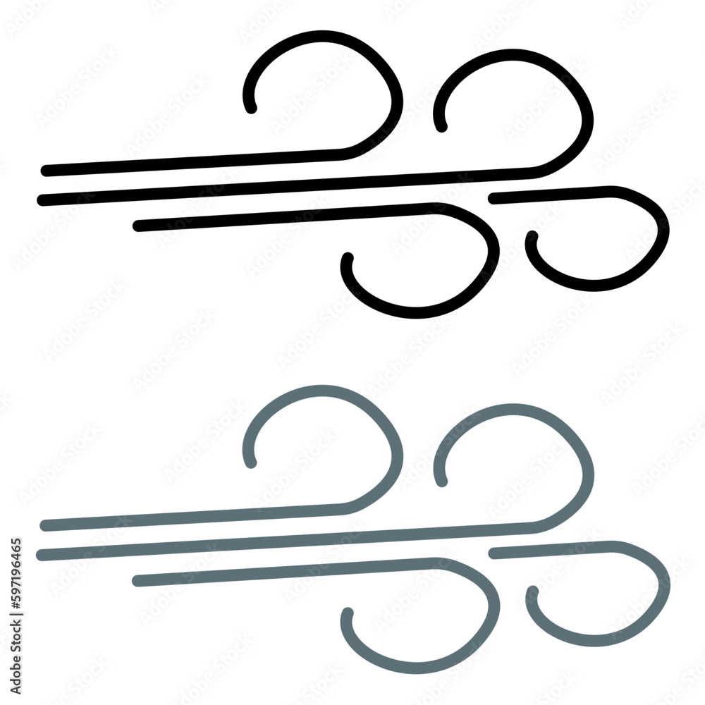 Wind icons. Vector Weather Icons. Windy Weather Illustration Wind icons. Vector Weather Icons. Windy Weather Illustration