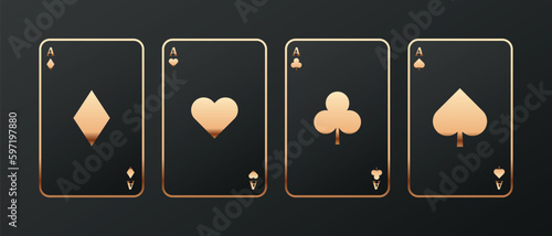 Playing card. Winning poker hand casino chips flying realistic tokens for gambling, cash for roulette or poker