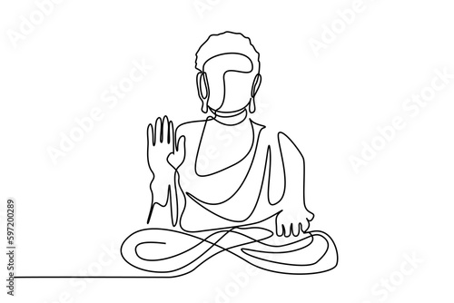 hinduism buddhism famous sculpture statue line art