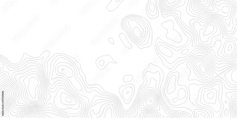 Seamless pattern with White sea map and dots topographic contours map background,curved reliefs abstract background. Topographic map patterns, topography line map. White background with topographic. - obrazy, fototapety, plakaty 