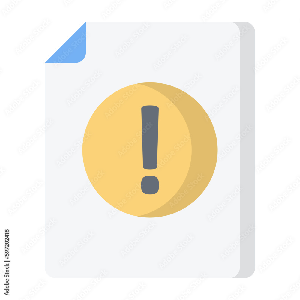 Page Error Flat Icon Page Error Flat Icon