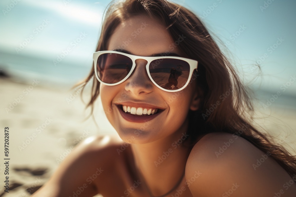 Joyful women on a Beach Joyful women on a Beach