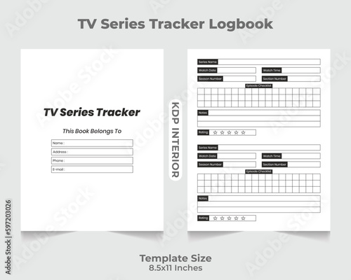 TV Series Tracker Logbook KDP Interior