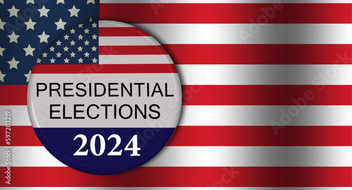 prisedential election 2024 banner with copy space.