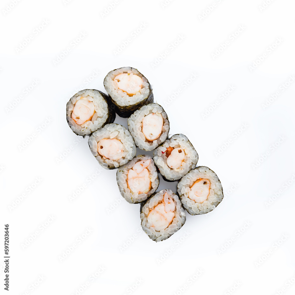 delicious sushi from the chef on a white background
delicious sushi from the chef on a white background