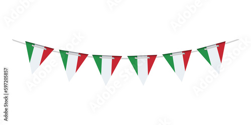 Garland with the flag of Italy