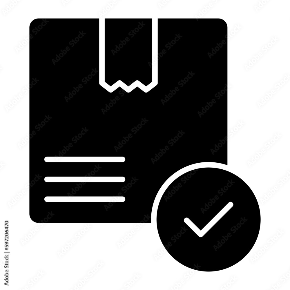 Delivery Check Glyph Icon Delivery Check Glyph Icon
