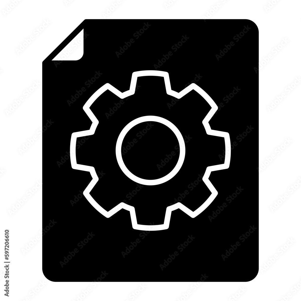 Page Setting Glyph Icon Page Setting Glyph Icon