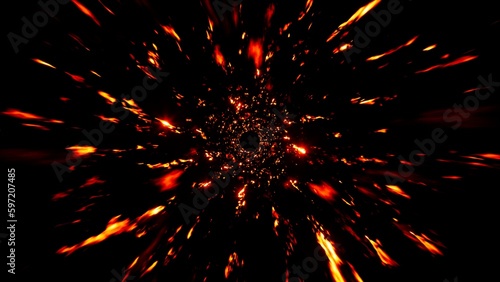 Abstract background of Exploding fireworks