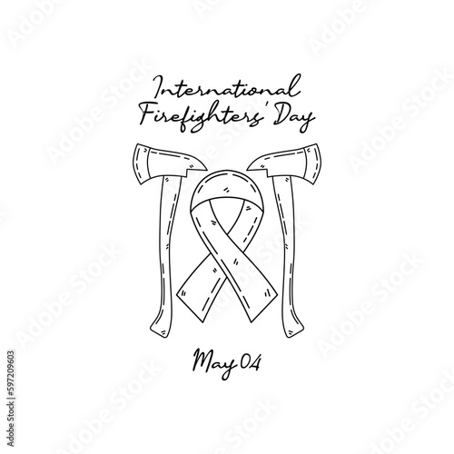 line art of international firefighters' day good for international firefighters' day celebrate. line art. illustration.