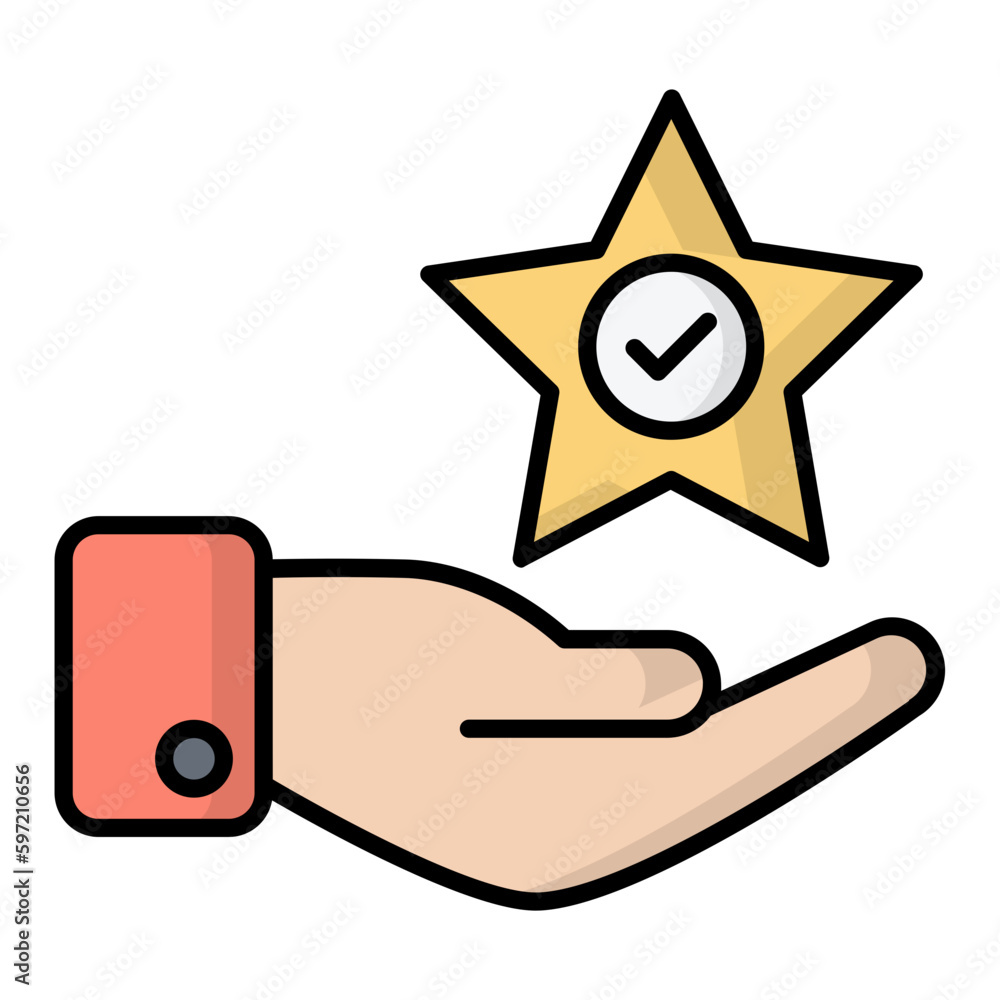 Social Quality Check Line Color Icon Social Quality Check Line Color Icon