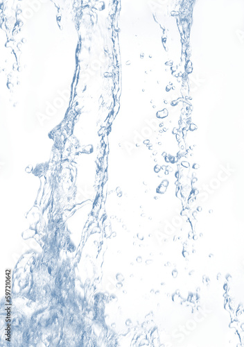Water bubbles, splash, underwater clear liquid, flowing water on the surface, isolated on a transparent background