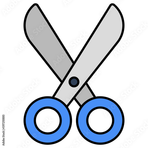 Trendy vector design of scissors