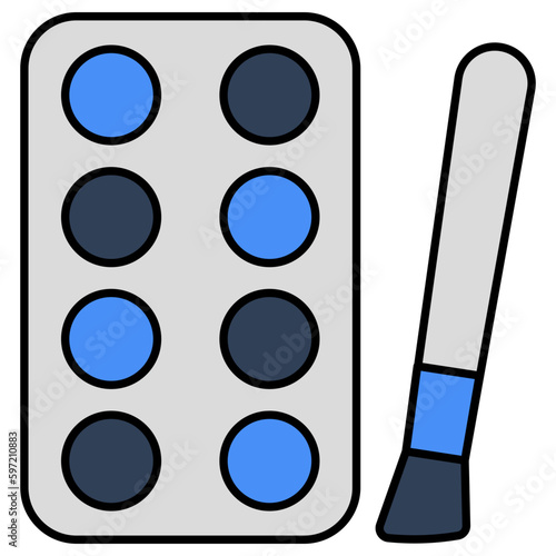 Modern design icon of eyeshadow kit 