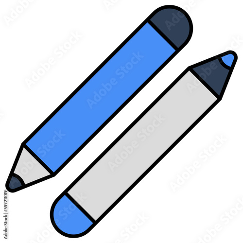 An icon design of lip pencils 