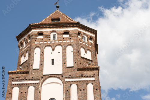 watchtower of the medieval castle of Mir, Belarus