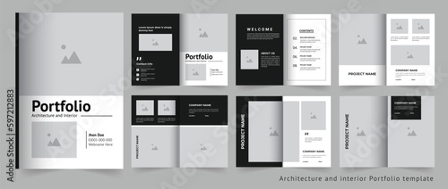 Architect portfolio or interior portfolio or project portfolio design template