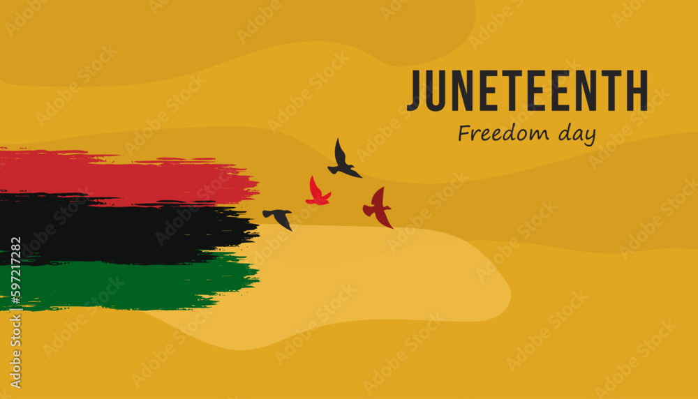 Juneteenth Freedom Day Background Design. For celebrate freedom day in june. Banner, Poster, Greeting Card. Vector Illustration.