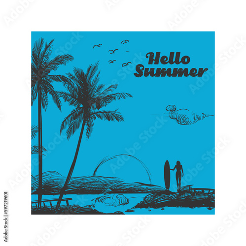 Vintage Summer PNG Sublimation photo
