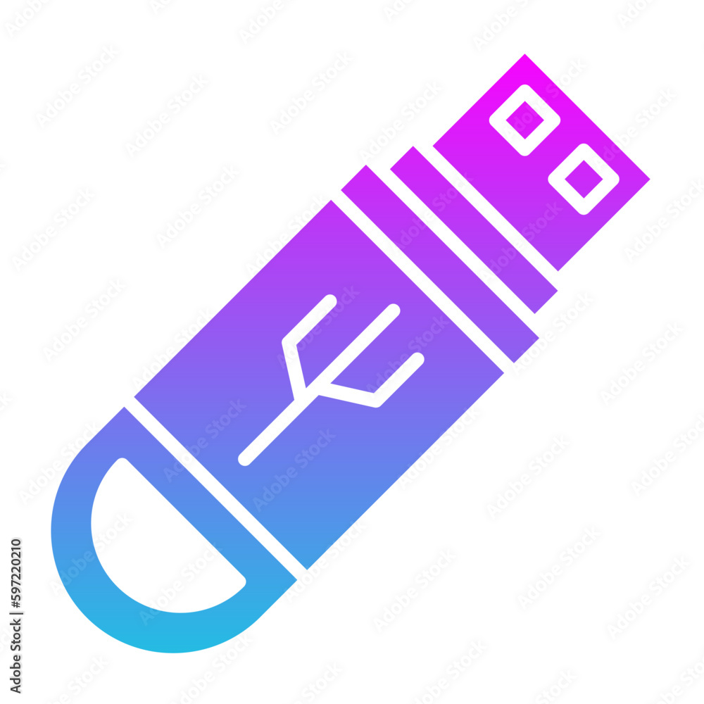 Flash Disk Glyph Gradient Icon Flash Disk Glyph Gradient Icon