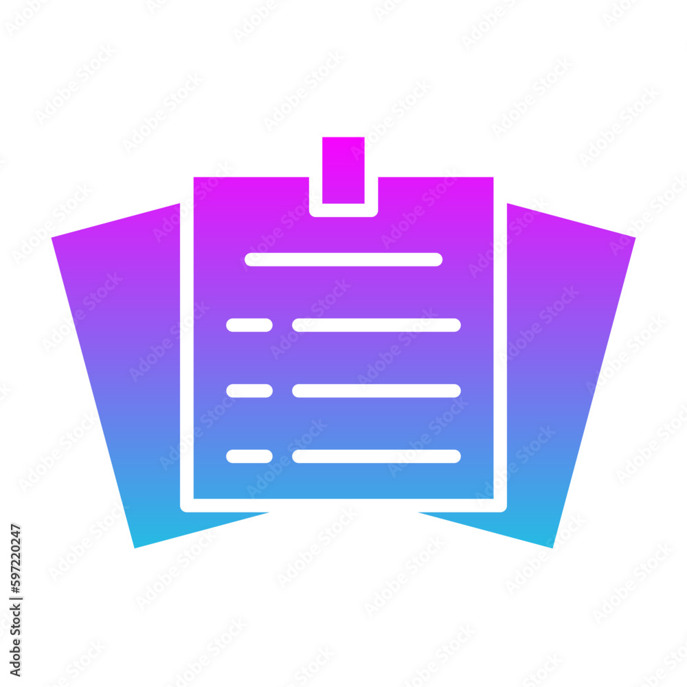 Obraz premium Sticky Notes Glyph Gradient Icon