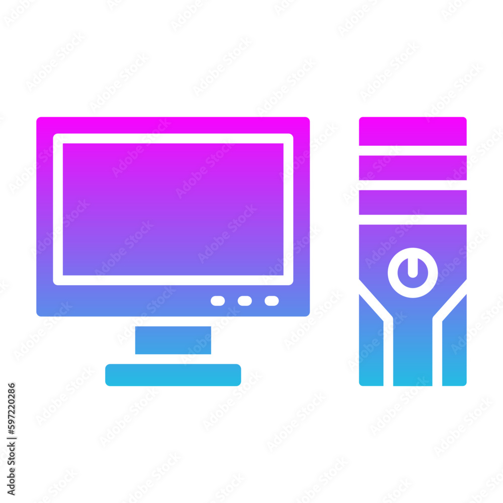 Computer Glyph Gradient Icon Computer Glyph Gradient Icon