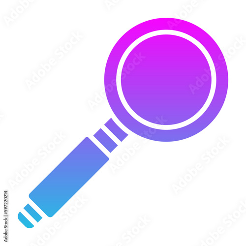 Magnifying Glass Glyph Gradient Icon